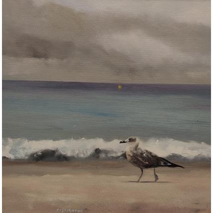 Peinture Seagull par Castignani Sergi | Tableau Figuratif Acrylique, Huile Paysages