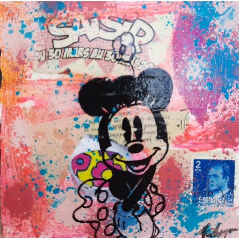 Painting Minnie Marylin by Kikayou | Painting Pop art Mixed Pop icons