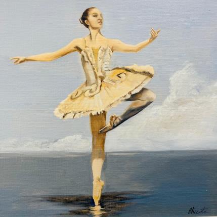 Painting Pointe fond nuages by Chicote Celine | Painting Figurative Oil Life style