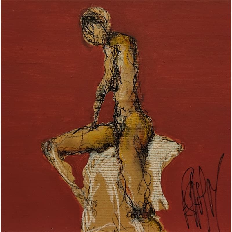 Painting Camille by Sahuc François | Painting Figurative Mixed Nude