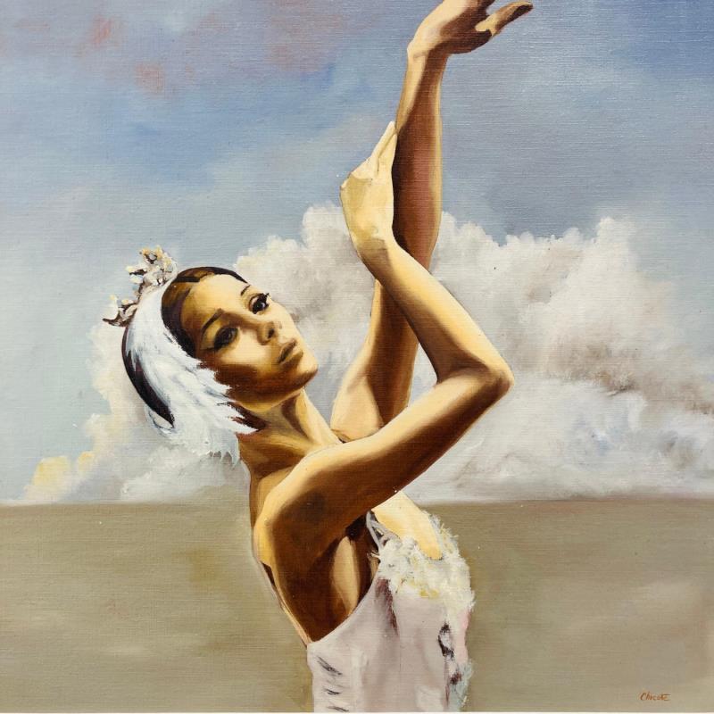 Painting Nuages 2 by Chicote Celine | Painting Figurative Life style Oil
