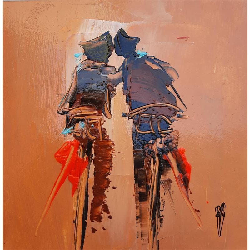 Painting Tous les deux 1 by Raffin Christian | Painting Figurative Acrylic, Oil Life style