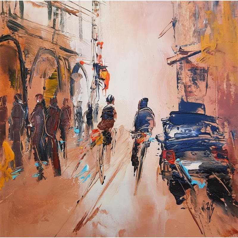 Peinture Vielle ville par Raffin Christian | Tableau Figuratif Acrylique, Huile scènes de vie