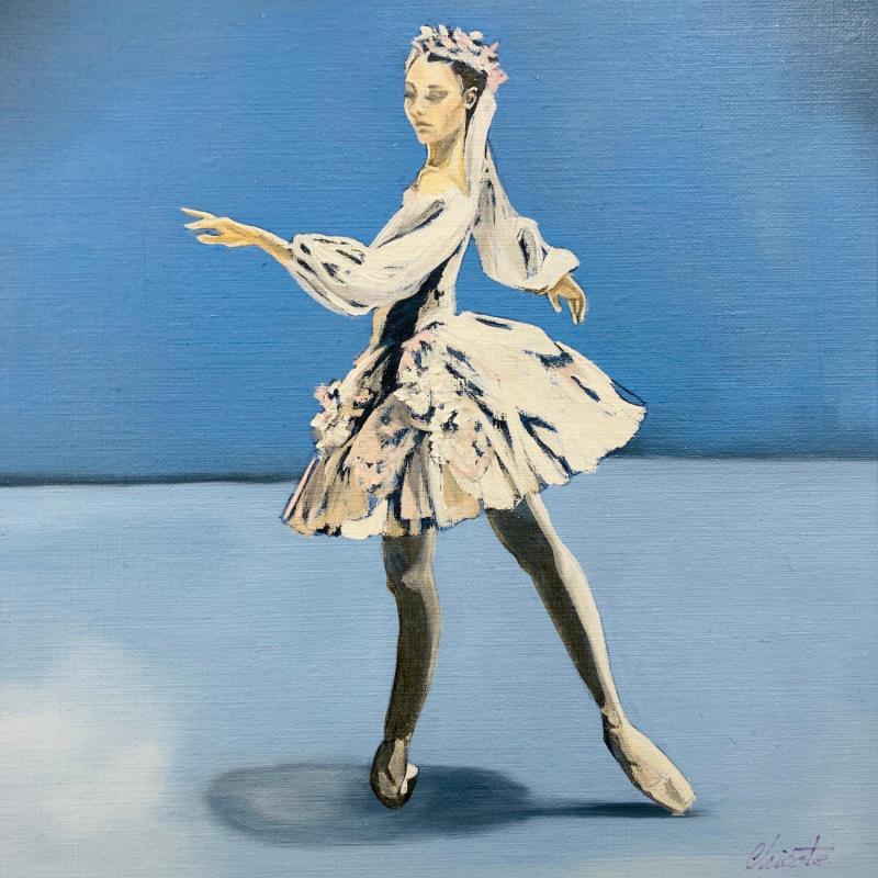 Painting Danseuse rotation by Chicote Celine | Painting Figurative Life style Oil