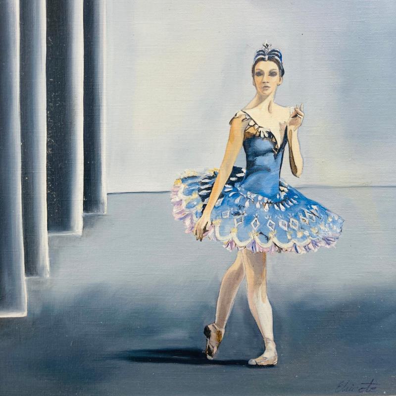 Painting Tutu bleu by Chicote Celine | Painting Figurative Life style Oil