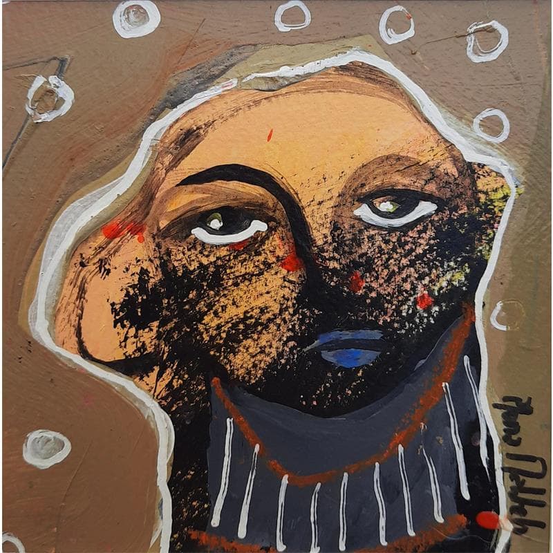 Painting No Title 1 by Nahleh Mona | Painting Figurative Portrait Acrylic