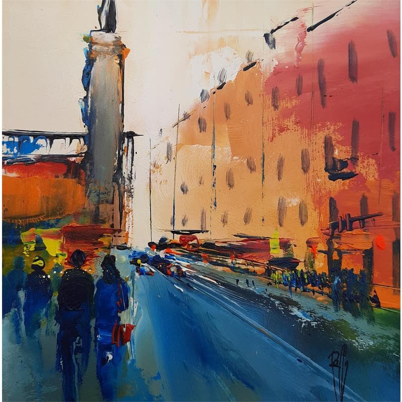 Painting Promenade by Raffin Christian | Painting Figurative Acrylic, Oil Life style