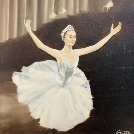 Peinture La danseuse bras ouverts par Chicote Celine | Tableau Figuratif Huile Scènes de vie