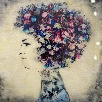 Painting natural y feminia II by Bofill Laura | Painting Figurative Mixed Portrait