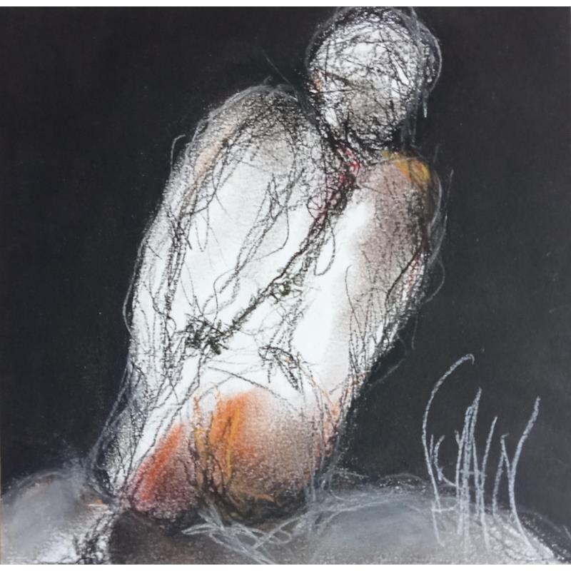 Painting AMANDINE by Sahuc François | Painting Figurative Nude Acrylic