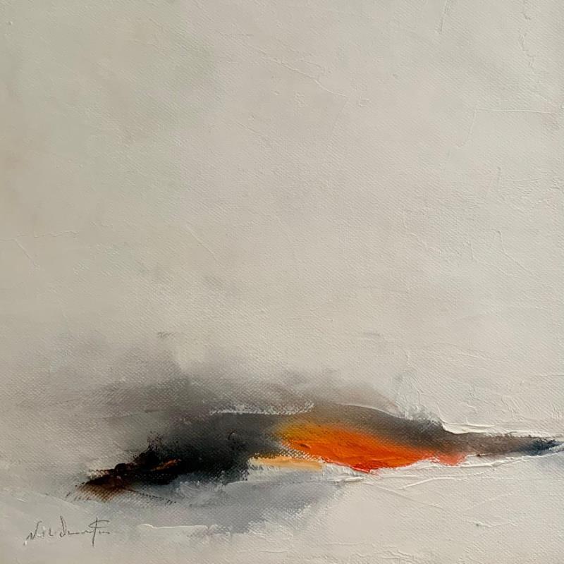 Painting C'est beau tout ce silence by Dumontier Nathalie | Painting Abstract Minimalist Oil
