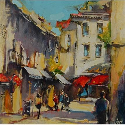 Painting Shopping in Paris by Joro | Painting Figurative Oil Urban