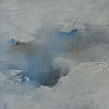 Peinture la tête dans les nuages par Dumontier Nathalie | Tableau Abstrait Huile minimaliste