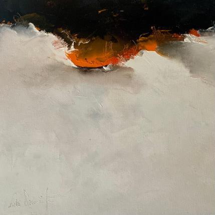 Peinture Quand j'entends le vent par Dumontier Nathalie | Tableau Abstrait Huile minimaliste