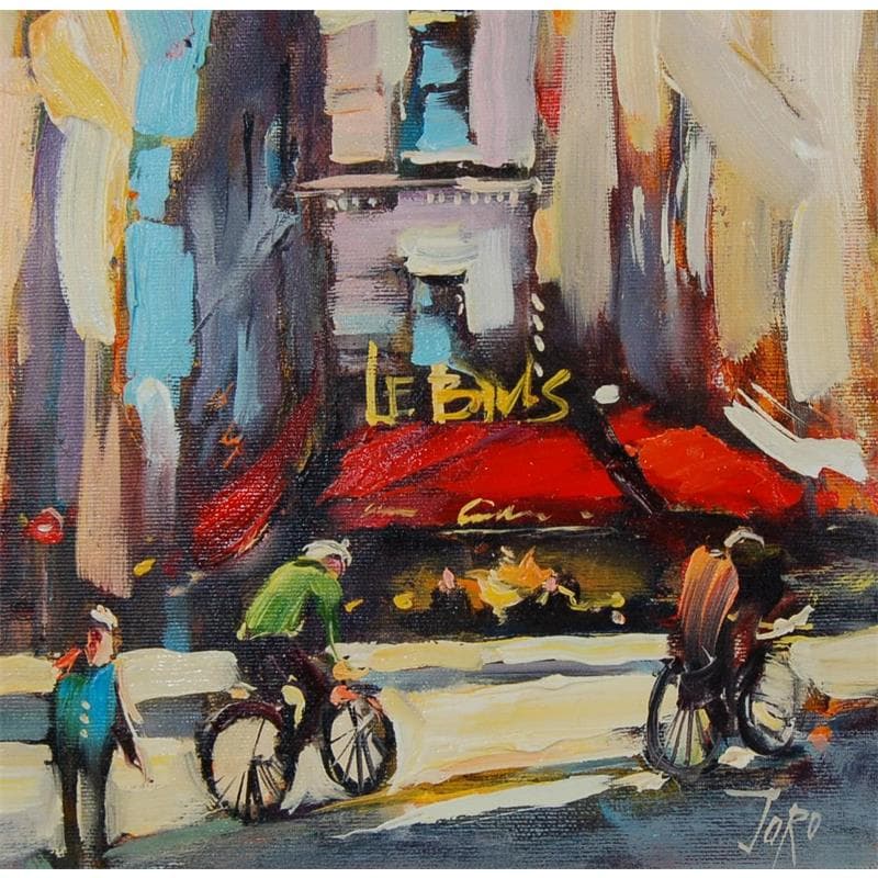 Painting 8 - Busy day in Paris by Joro | Painting Figurative Urban Oil