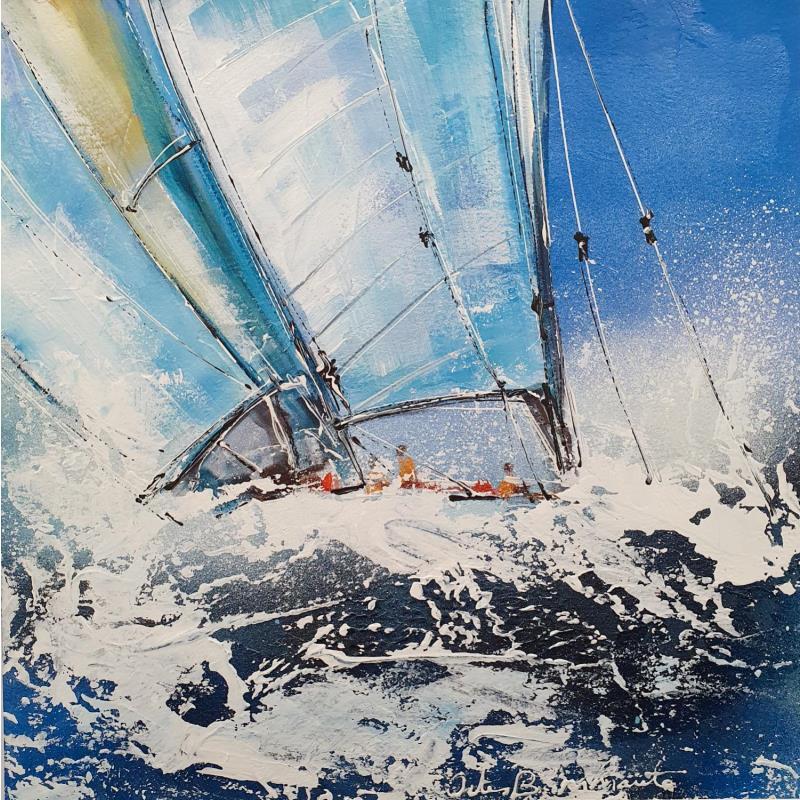 Painting Grand voile by Ortis-Bommarito Nicole | Painting Figurative Marine Acrylic