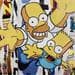 Peinture Homer et bart par Lamboley Franck | Tableau Pop Art Mixte icones Pop