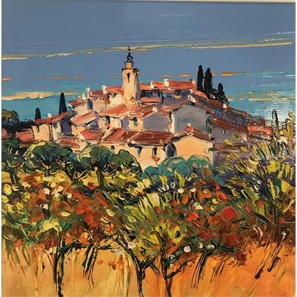 Painting Village de Provence au Printemps by Corbière Liisa | Painting Figurative Oil Landscapes