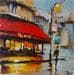 Peinture 4 - brasserie in Paris par Joro | Tableau Figuratif Urbain Huile