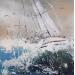 Painting L'orage by Ortis-Bommarito Nicole | Painting Figurative Marine Acrylic