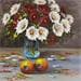 Painting petalas sobre a mesa by Chico Souza | Painting Figurative Still-life Oil