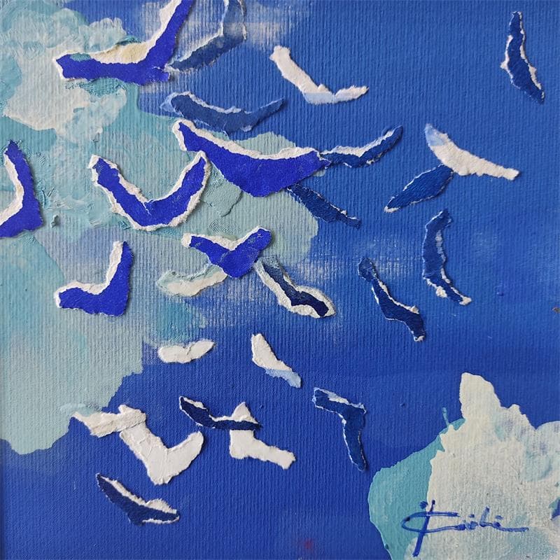 Peinture BIRDS 10 07 18 13 10 par Gozdz Joanna | Tableau Abstrait Minimaliste Acrylique