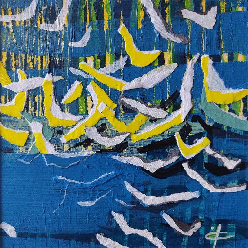 Gemälde BIRDS 04 07 18 11.06 von Gozdz Joanna | Gemälde Abstrakt Minimalistisch Acryl