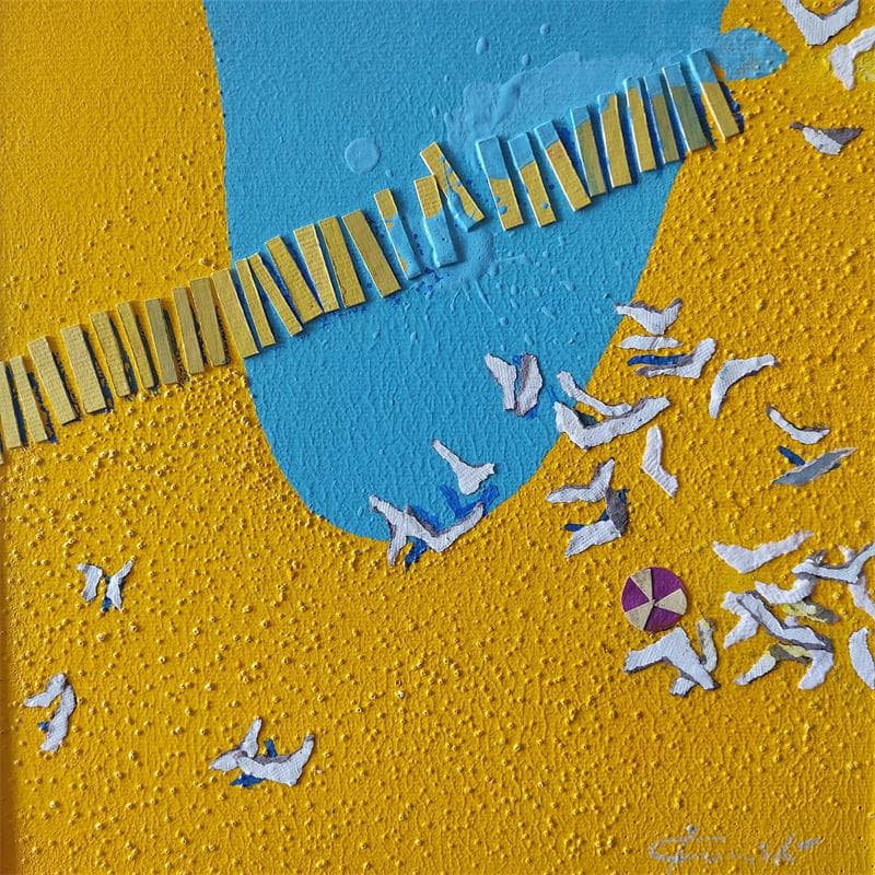 Peinture BIRDS 15 04 18 par Gozdz Joanna | Tableau Abstrait Minimaliste Acrylique