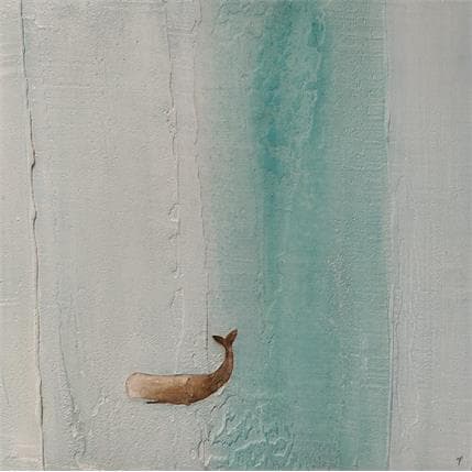 Painting Close to me by Roma Gaia | Painting Figurative Mixed Marine, Animals, Minimalist
