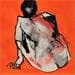 Painting ORANGE N°2 by Chaperon Martine | Painting Figurative Nude Acrylic