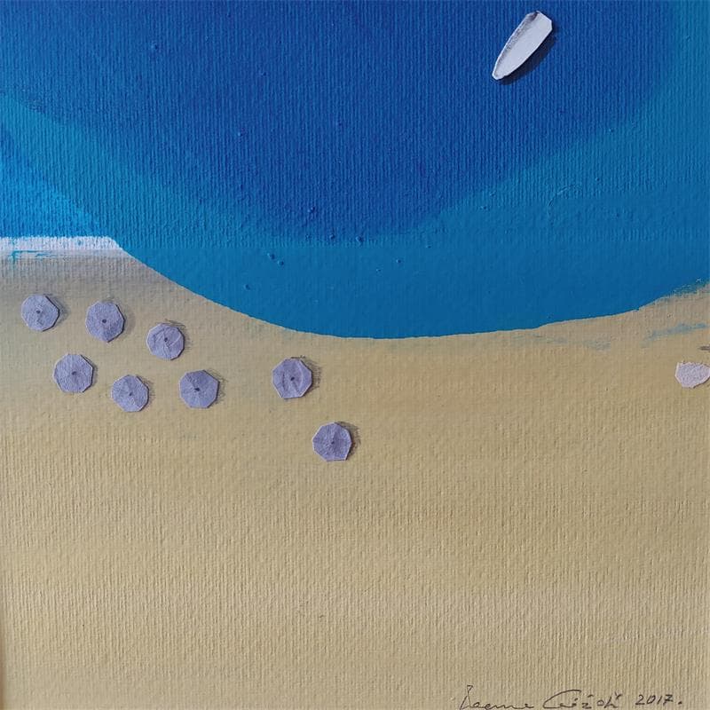 Painting BEACH III by Gozdz Joanna | Painting Abstract Mixed Minimalist