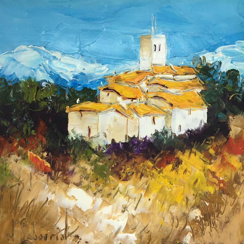 Painting VILLAGE PROVENCAL by Sabourin Nathalie | Painting Figurative Landscapes Oil