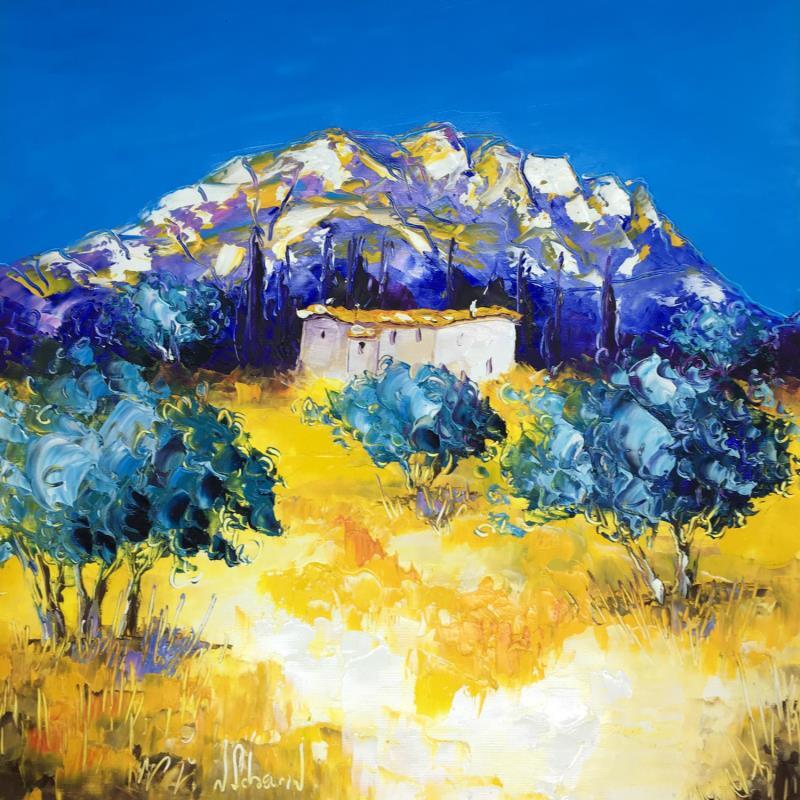 Painting MONTAGNE SAINTE VICTOIRE by Sabourin Nathalie | Painting Figurative Oil Landscapes
