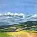 Painting PAYSAGE DU LUBERON AOUT N°2 by Chen Xi | Painting Abstract Landscapes Oil