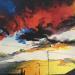 Painting SUNSET N20 by Chen Xi | Painting Abstract Landscapes Oil