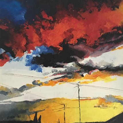 Painting SUNSET N20 by Chen Xi | Painting Abstract Oil Landscapes