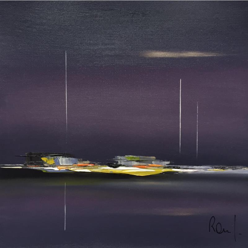 Painting HORIZON MARIN 15 by Roussel Marie-Ange et Fanny | Painting Abstract Oil Marine