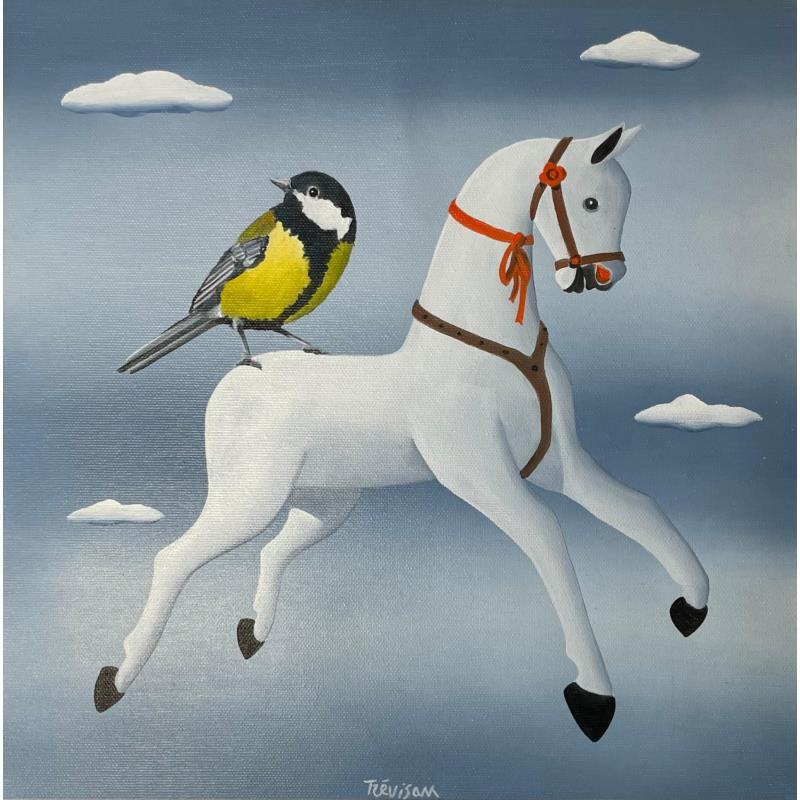 Painting FRIENDS by Trevisan Carlo | Painting Surrealism Animals Oil Acrylic