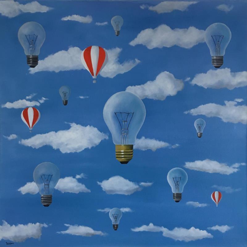 Painting IDEAS THE SKY by Trevisan Carlo | Painting Surrealism Acrylic, Oil Animals