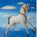Gemälde WHITE von Trevisan Carlo | Gemälde Surrealismus Tiere Öl Acryl