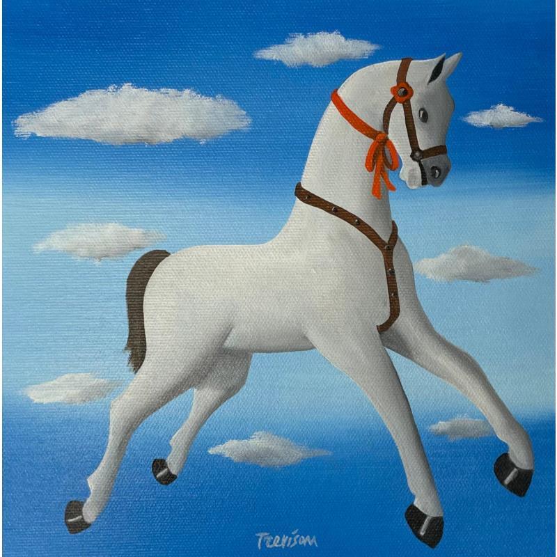 Peinture WHITE par Trevisan Carlo | Tableau Surréalisme Acrylique, Huile Animaux