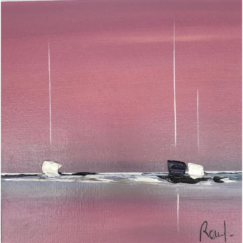 Painting Harmonie en rose 14 by Roussel Marie-Ange et Fanny | Painting Abstract Marine Oil