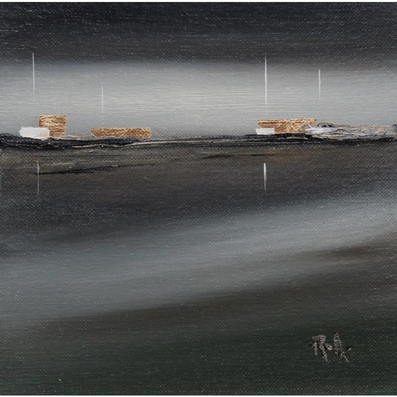 Painting Ambiance MARINE 20 by Roussel Marie-Ange et Fanny | Painting Abstract Marine Oil