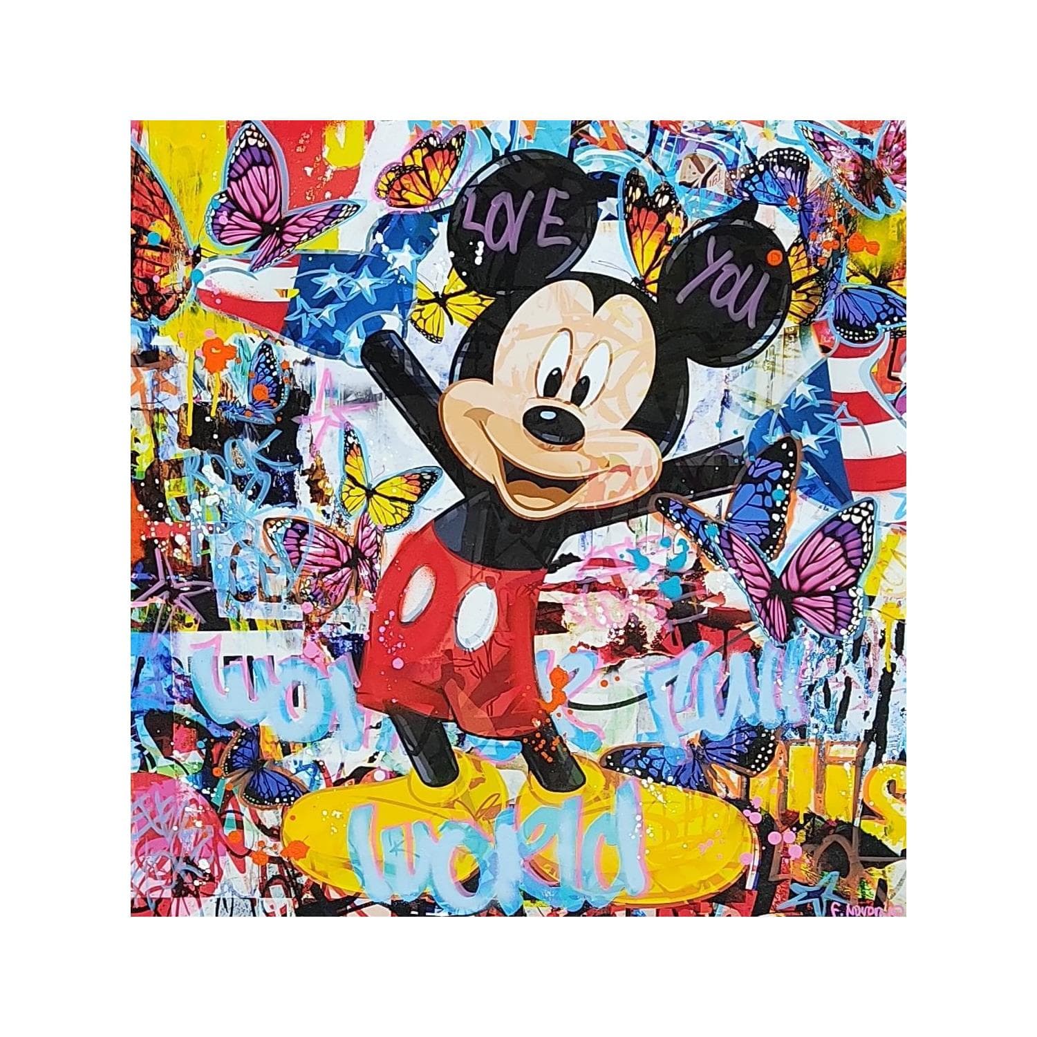 Pop Art Paintings Mixedsuper Mouse By Fabien Novarino Carre D Artistes