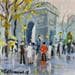 Painting Arc de Triomphe by Lallemand Yves | Painting Figurative Urban Acrylic