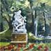Painting Les ruches au Jardin du Luxembourg by Brooksby | Painting Figurative Acrylic Landscapes