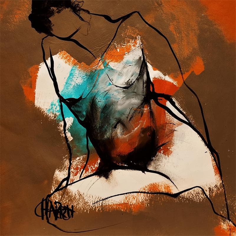 Painting JEU DE TACHES N°2 by Chaperon Martine | Painting Figurative Acrylic Nude