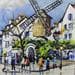 Peinture Moulin de la Galette par Lallemand Yves | Tableau Figuratif Acrylique Vues urbaines