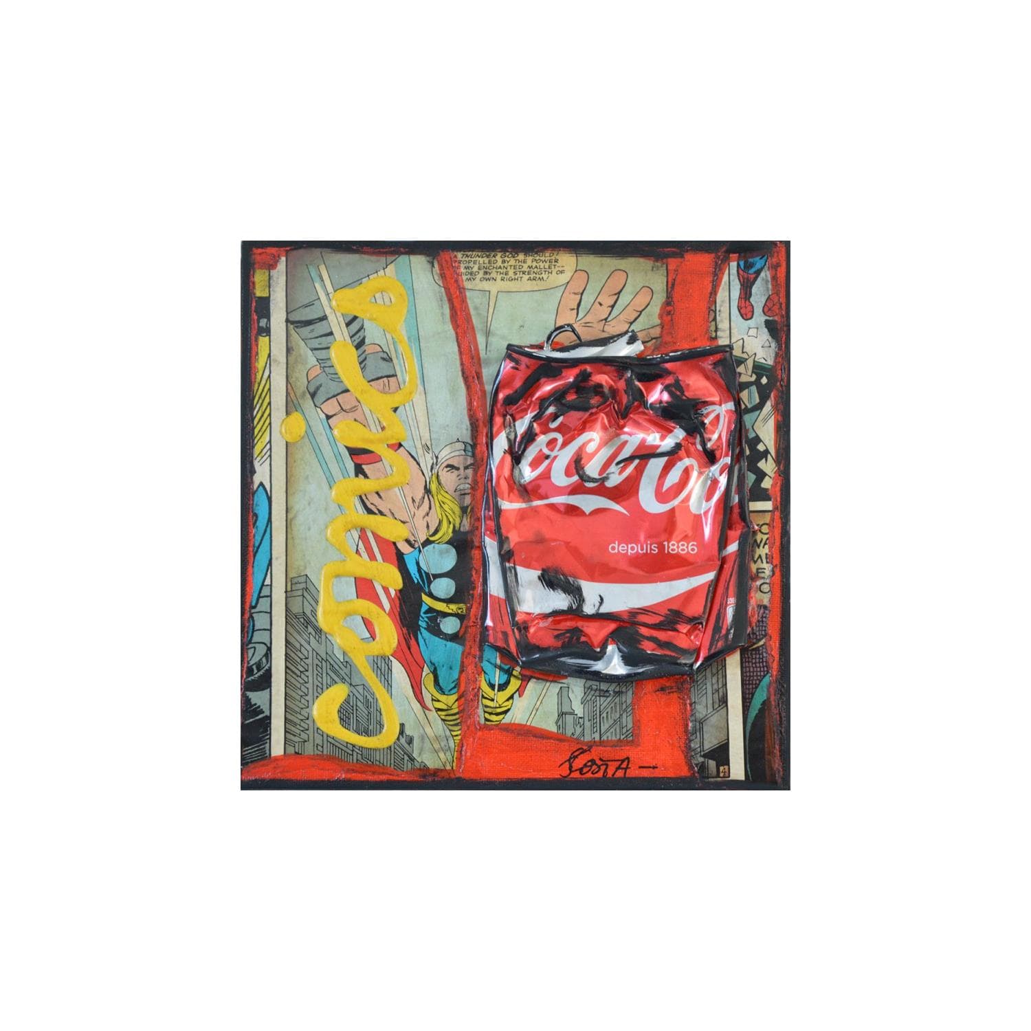 Painting Comics coke by Costa Sophie | Carré d'artistes