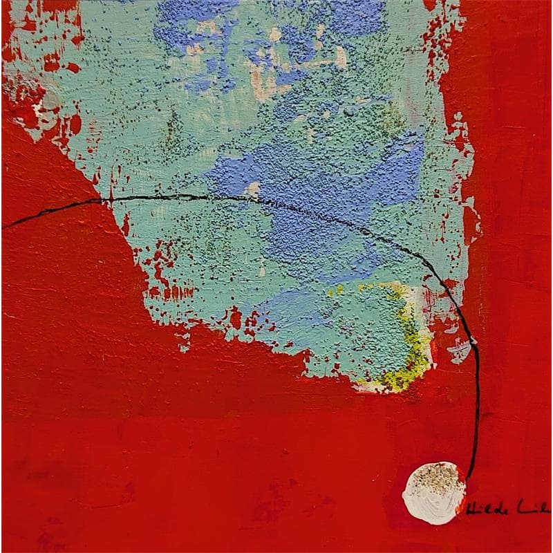 Painting LN1 by Wilms Hilde | Painting Abstract Mixed Minimalist